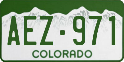 CO license plate AEZ971