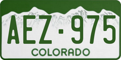 CO license plate AEZ975