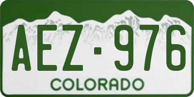 CO license plate AEZ976