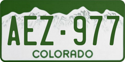 CO license plate AEZ977