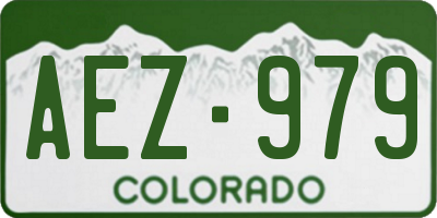CO license plate AEZ979