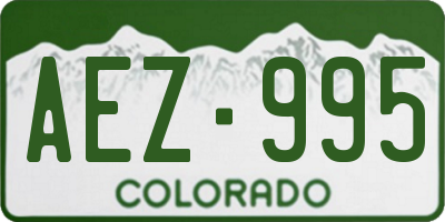 CO license plate AEZ995