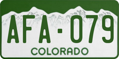 CO license plate AFA079