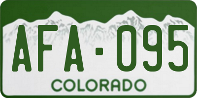 CO license plate AFA095
