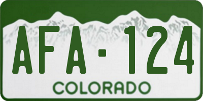 CO license plate AFA124