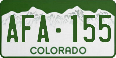 CO license plate AFA155
