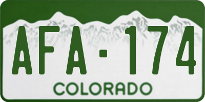 CO license plate AFA174