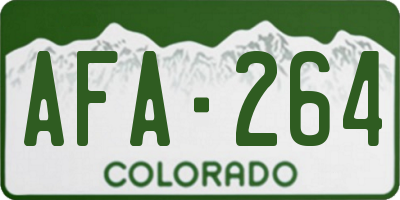 CO license plate AFA264