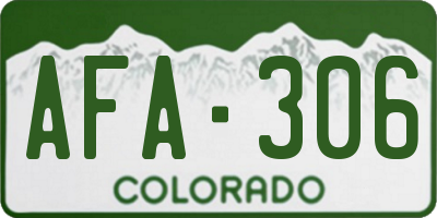 CO license plate AFA306
