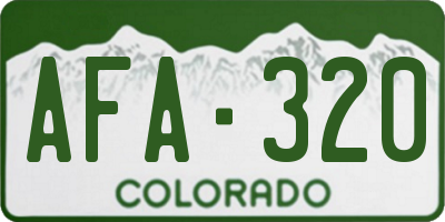 CO license plate AFA320