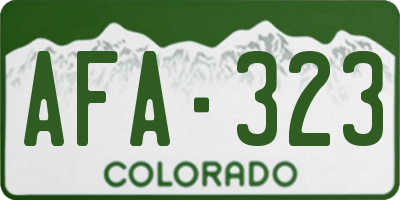 CO license plate AFA323
