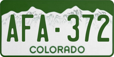 CO license plate AFA372