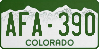 CO license plate AFA390