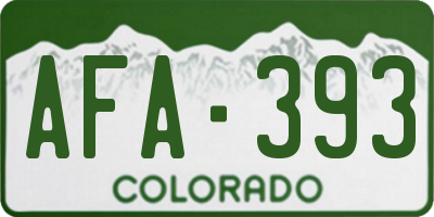 CO license plate AFA393