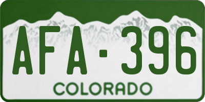 CO license plate AFA396