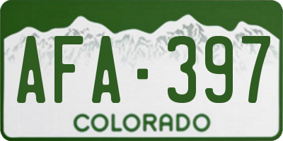 CO license plate AFA397