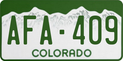 CO license plate AFA409
