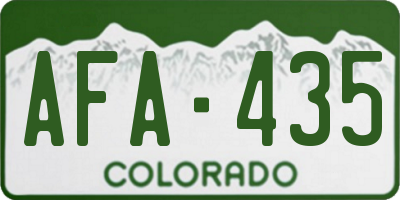 CO license plate AFA435