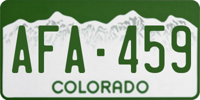 CO license plate AFA459