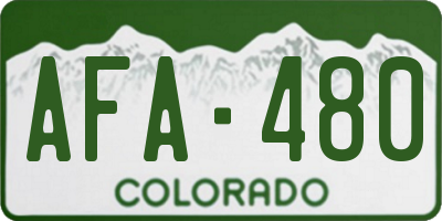 CO license plate AFA480