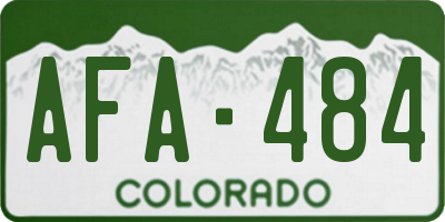 CO license plate AFA484