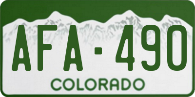CO license plate AFA490