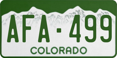 CO license plate AFA499