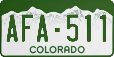 CO license plate AFA511