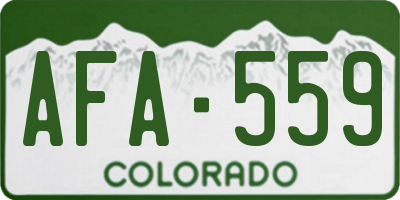 CO license plate AFA559