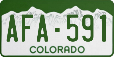 CO license plate AFA591