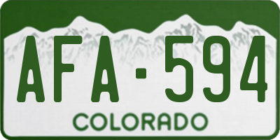 CO license plate AFA594