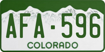 CO license plate AFA596