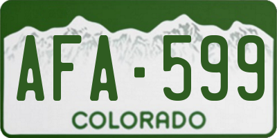 CO license plate AFA599