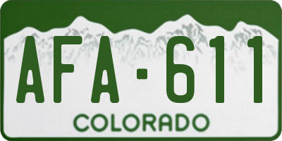 CO license plate AFA611