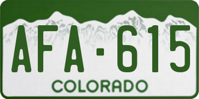 CO license plate AFA615