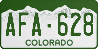 CO license plate AFA628