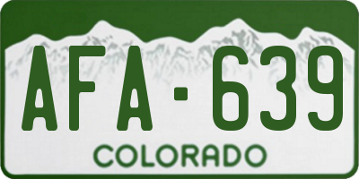 CO license plate AFA639