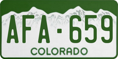 CO license plate AFA659