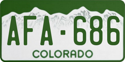 CO license plate AFA686