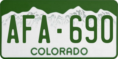 CO license plate AFA690