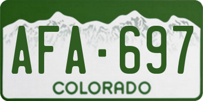 CO license plate AFA697