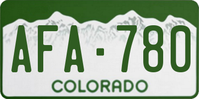 CO license plate AFA780