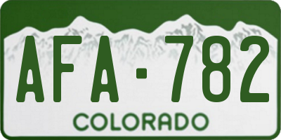 CO license plate AFA782