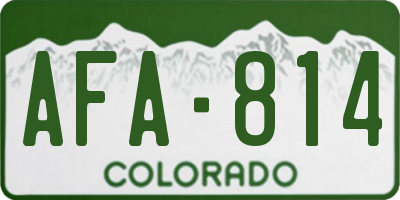 CO license plate AFA814