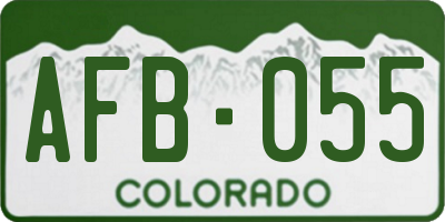 CO license plate AFB055