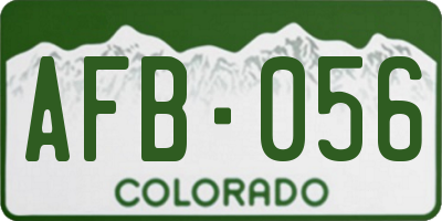 CO license plate AFB056