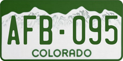 CO license plate AFB095