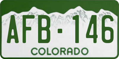 CO license plate AFB146