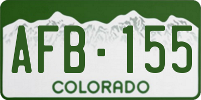 CO license plate AFB155
