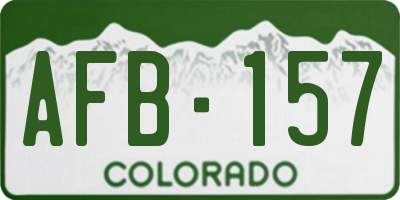 CO license plate AFB157